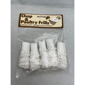 Hoan Chop Poultry Frills 25 Decorative Skirts Gourmet Elegance Vintage 1984